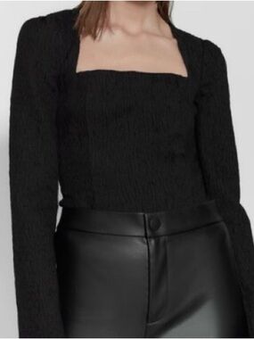 Zara Textured Fabric Bodysuit (Size Small) NWT